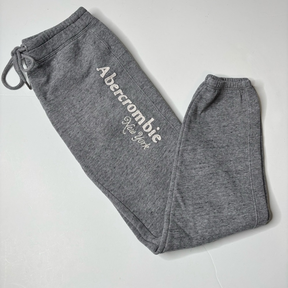 Abercrombie & Fitch Gray Spellout Classic Jogger Sweatpants XS Y2K